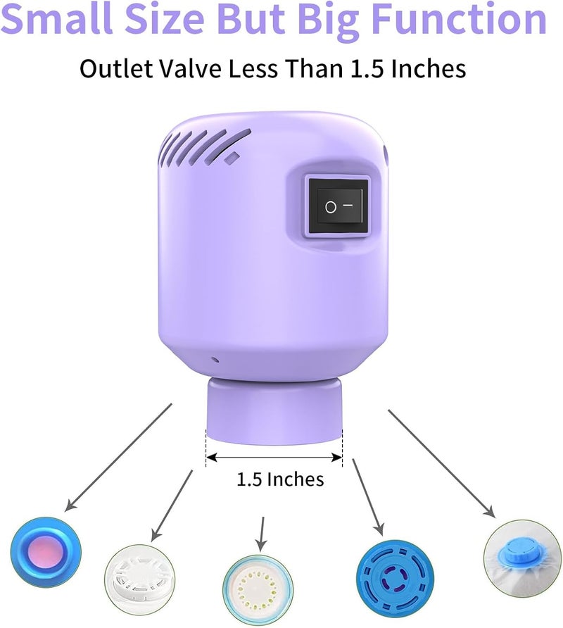 Lisacool Vacuum Pump for Storage Bags Electric Pump for Vacuum Storage Bags Space Saver Bag Portable Electric Pump - Image 3